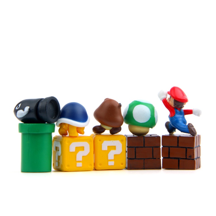 Set 10 Mô Hình Nhân Vật Game Super Mario Trang Trí Bể Cá