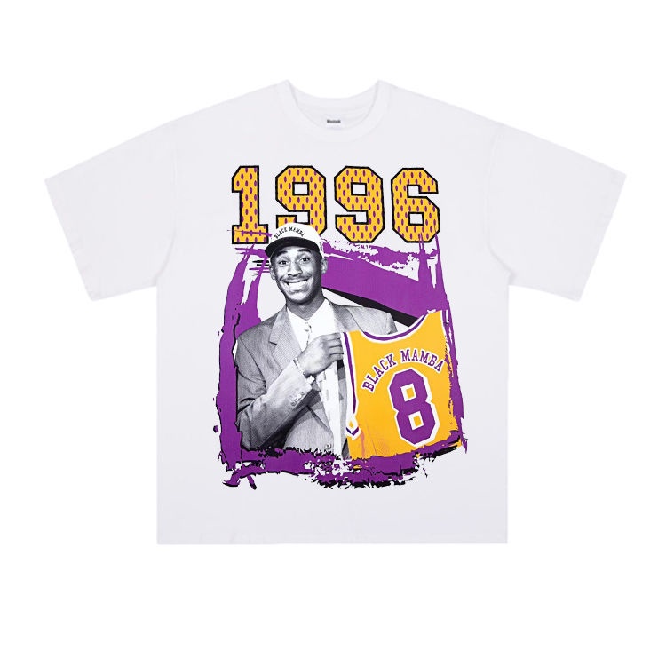 Áo Thun Tay Ngắn Màu Đen In Hình kobe 1996 Phong Cách vintage Mỹ