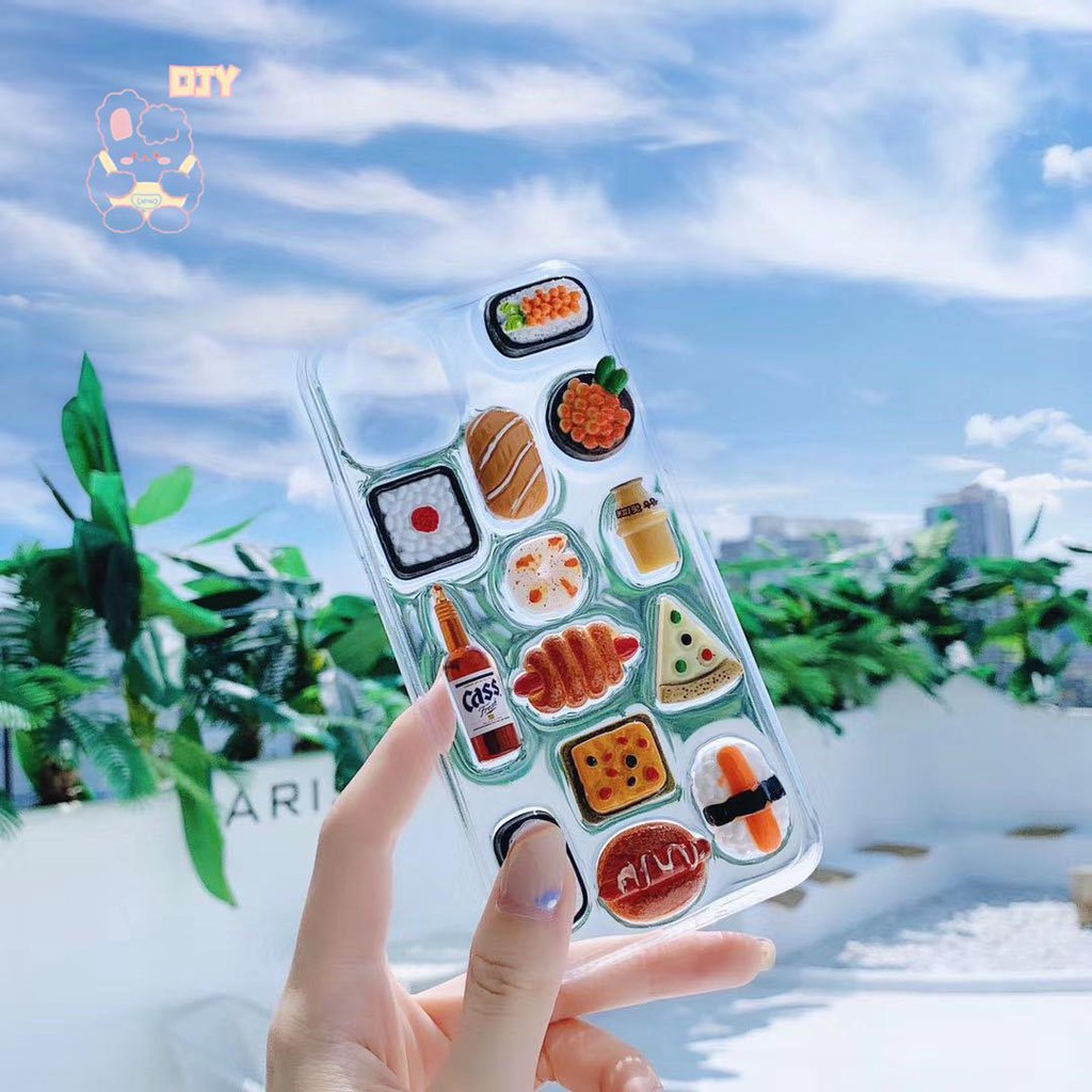 🍉zollzirr🍉Creative food sushi iPhone12 Ốp lưng điện thoại di động Promax nữ iPhone11 chống rơi xs / xr x triều 678Plus