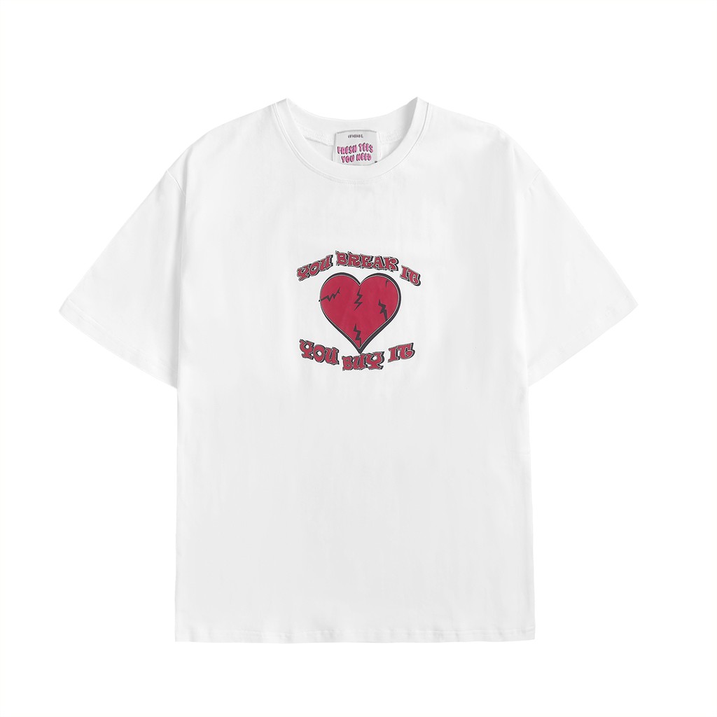 [Mã FAMALLT5 giảm 15% đơn 150k] Usthebasic - Áo thun tay lỡ Breaking Heart Tee