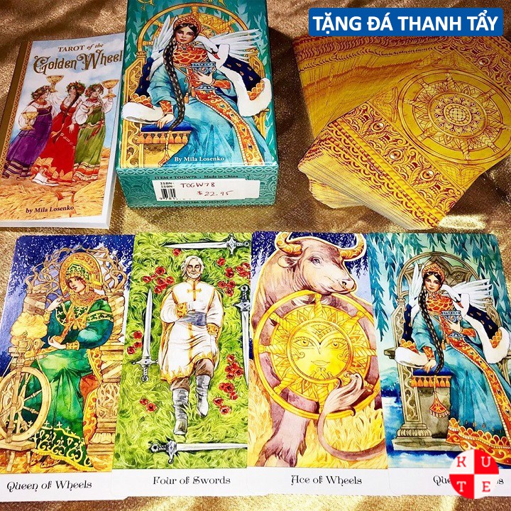 Bài Tarot Of The Golden Wheel 78 Lá Bài Tặng File Tiếng Anh Và Đá Thanh Tẩy C58
