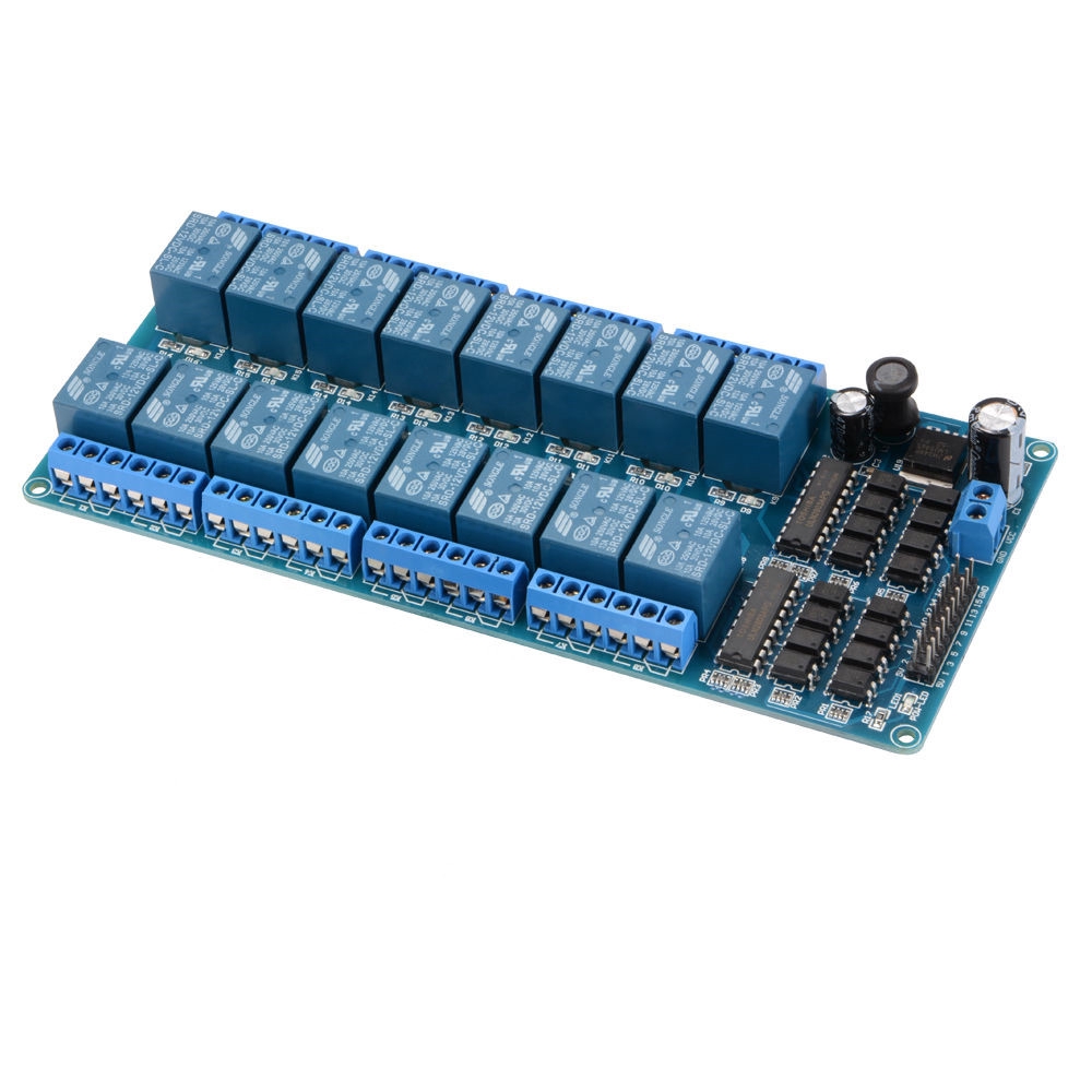 16 Channel 5V Relay Module Board Optocoupler Power Supply for Arduino PIC ARM DC 5V/12V