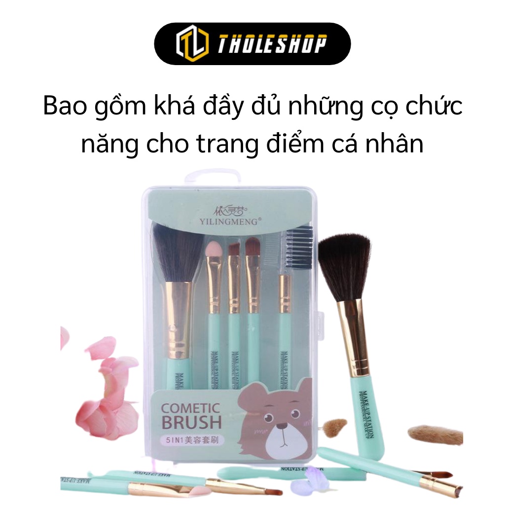 Bộ Cọ Trang Điểm - Combo 5 Món Cọ Makeup, Trang Điểm Cá Nhân Nhỏ Gọn 8691