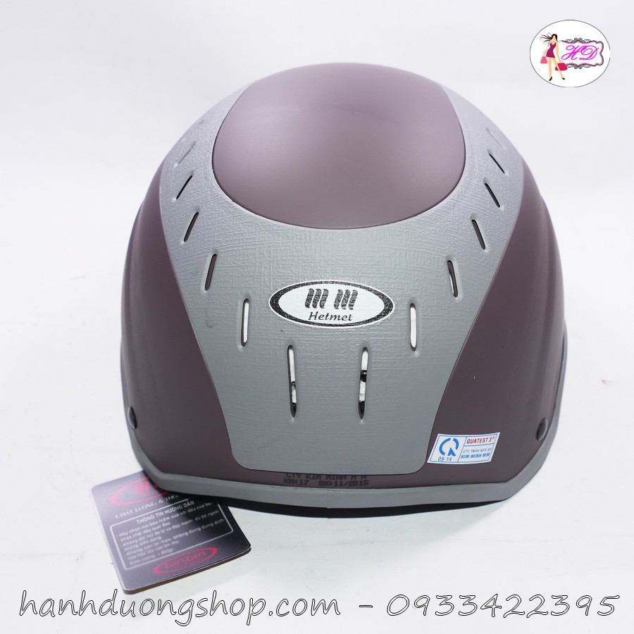 [Tặng áo mưa] Nón bảo hiểm Helmet vá 2 mảnh, đục nhiều lỗ thời trang cao cấp, nhựa cứng cáp bền chắc