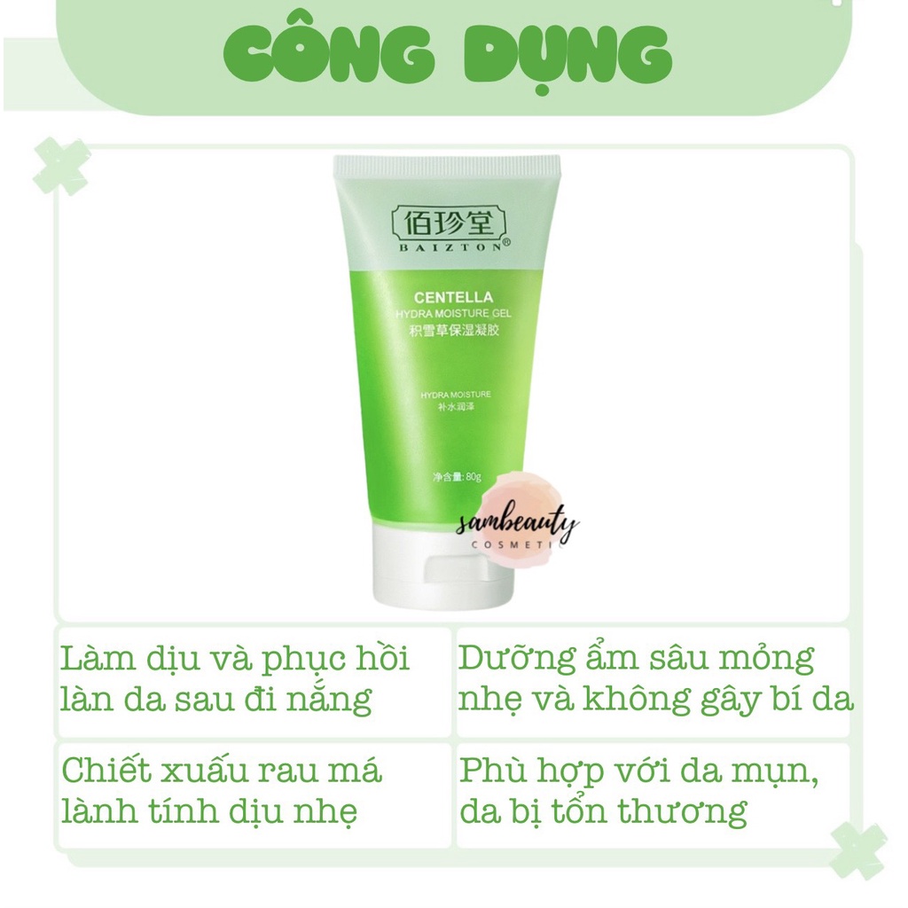 GEL DƯỠNG ẨM RAU MÁ CẢI THIỆN LÀN DA MỤN LÀM DỊU VÙNG DA MẨN ĐỎ NHẠY CẢM DO KÍCH ỨNG SamBeauty