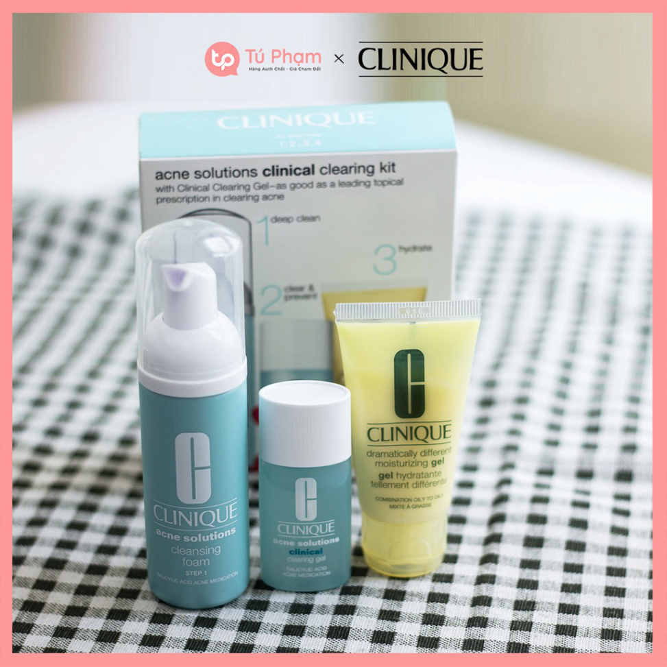 ĐẠI HẠ GIÁ Bộ Sản Phẩm 3 Món Clinique Acne Solutions Clinical Clearing Kit ĐẠI HẠ GIÁ