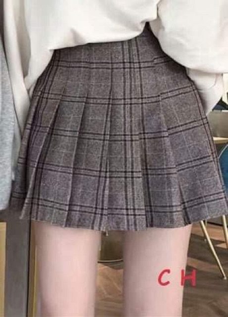 Chân váy kẻ xếp li hai lớp COH0220 | BigBuy360 - bigbuy360.vn