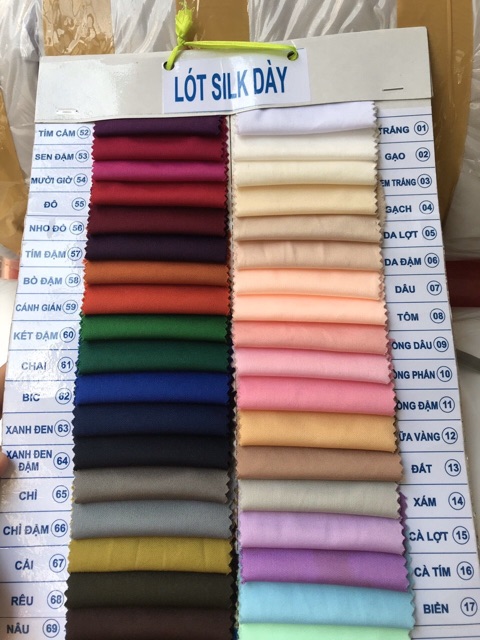 Vải Lót Silk thun dày (Khổ 1m6, giá 1m)