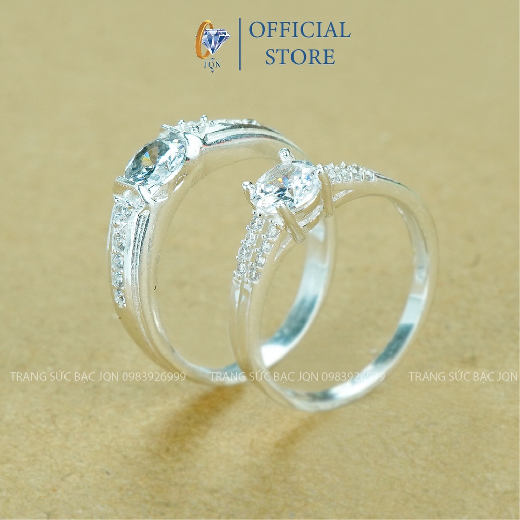 Nhẫn Đôi Bạc JQN Mẫu Mới Siêu Đẹp D01