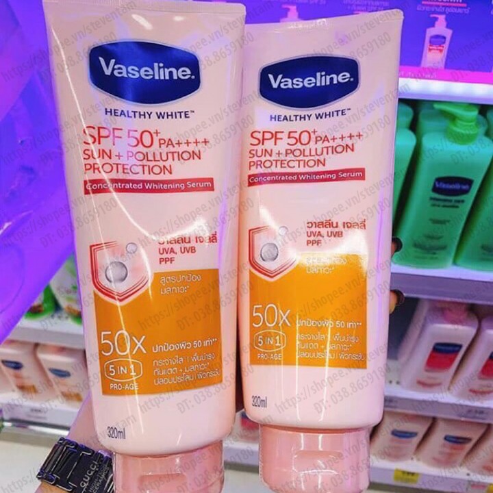 Dưỡng thể Vaseline 50x Thái Lan 320ml