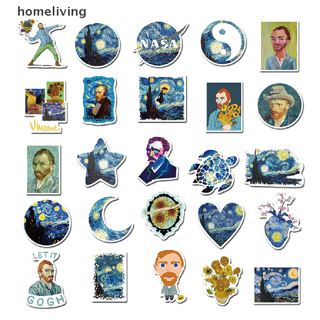 Set 40 Sticker Tranh Sơn Dầu Hoa Hướng Dương Trang Trí Nội Thất Đẹp Mắt