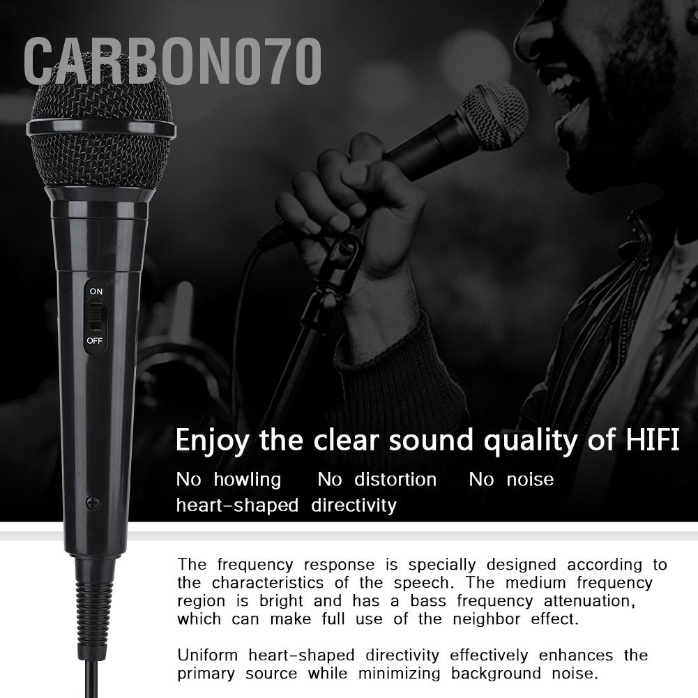 Carbon070 Portable Handheld Moving-coil Wired Dynamic Microphone Clear Voice For Karaoke