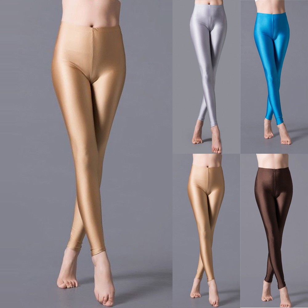 Quần Thể Thao Lưng Cao Màu Dạ Quang Thời Trang Tập Yoga/Thể Thao Cho Nữ