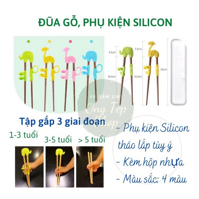 Đũa tập ăn xỏ ngón cho bé tập gắp