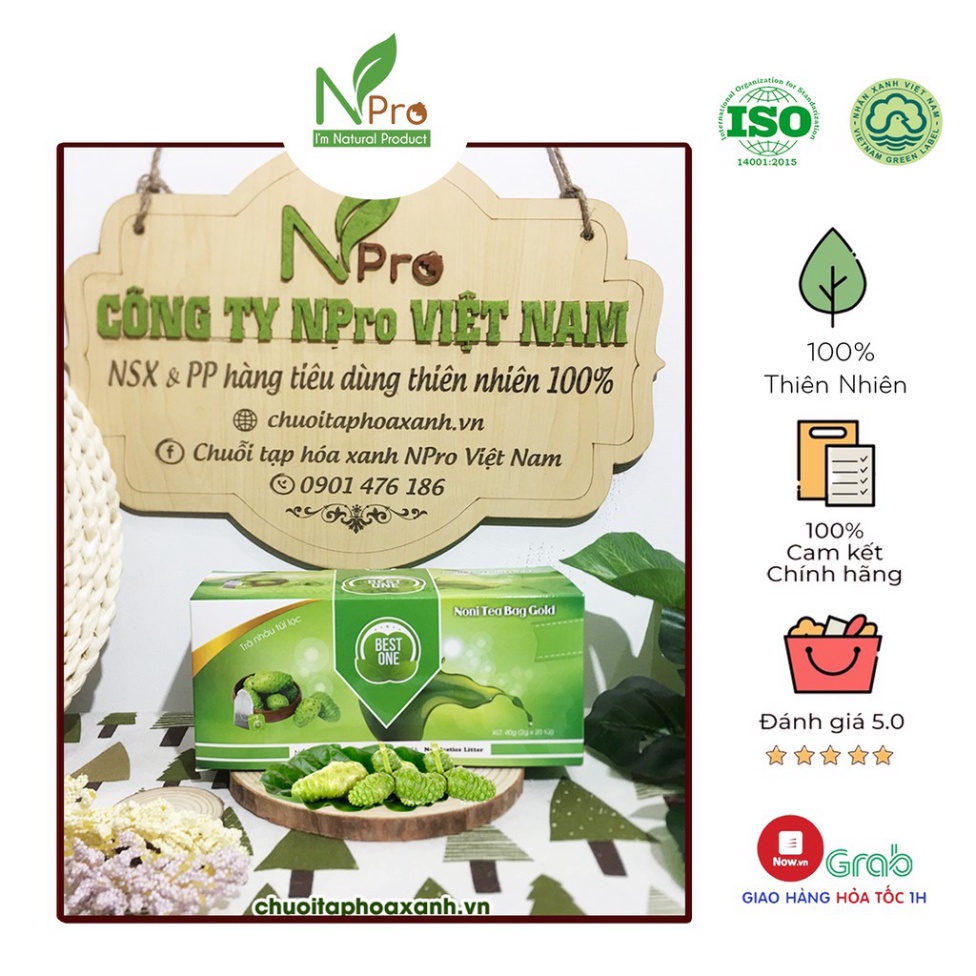 TRÀ NHÀU TÚI LỌC BESTONE - NPRO 40G ( 20 TÚI )