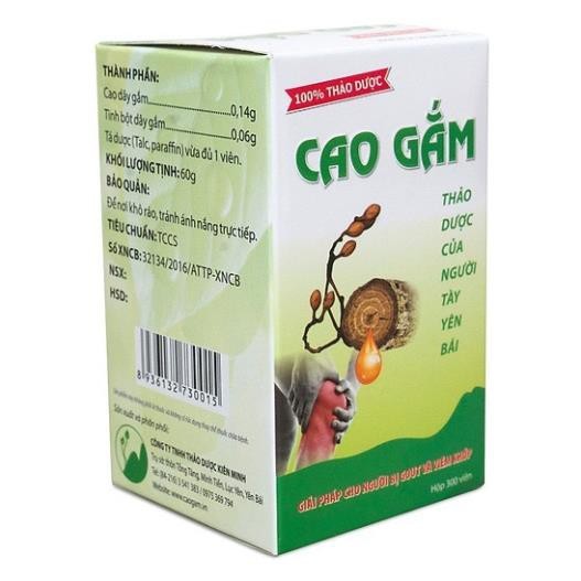 Viên Uống Cao Gắm - thảo dược của người tày yên bái giúp bổ can thận, tăng cường chuyển hóa & đào thải acid uric