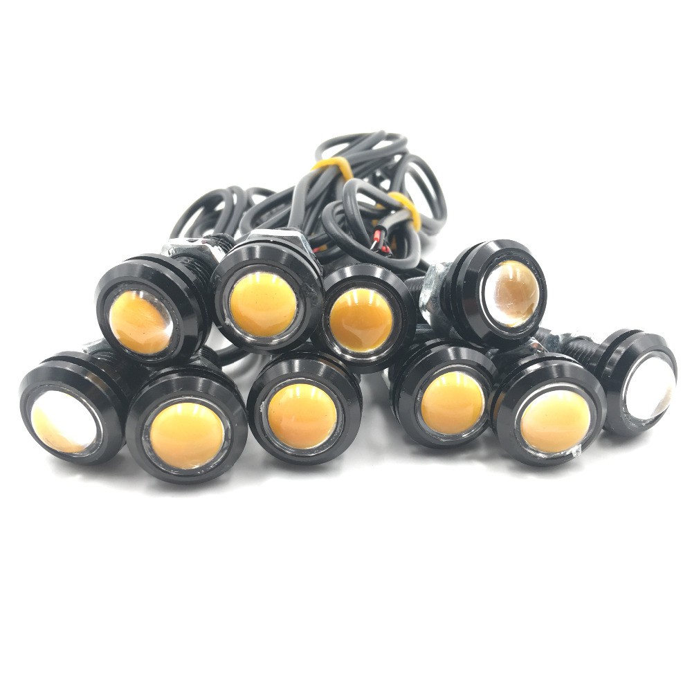 Bộ 10 Đèn LED Mắt Đại Bàng DC 12V 24V 18MM Ánh Sáng Trắng/Xanh Lá/Đỏ/Xanh Lá Dành Cho Xe Hơi/Xe Tải