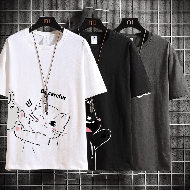 Nhiều mẫu ÁO THUN NAM NỮ TAY NGẮN UNISEX IN mèo cute CÓ SIZE TRẺ EM CHO CẢ GIA ĐÌNH THỜI TRANG AOMIVN