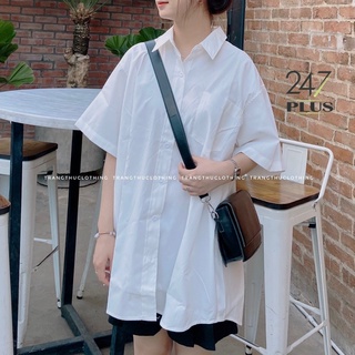 Áo Sơ Mi Cộc Tay Oversize