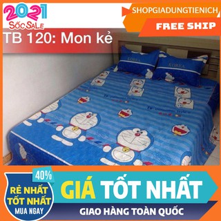 Set chăn hè ga gối doremon xanh set 4 món