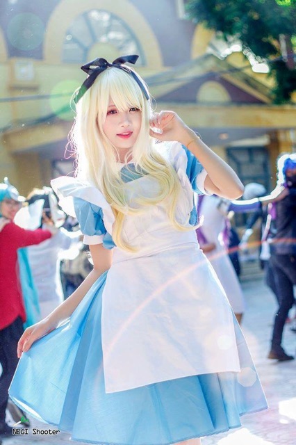 Váy xanh hầu gái alice maid