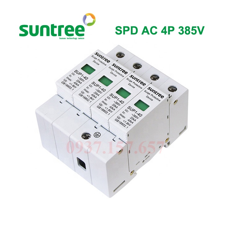 Chống sét lan truyền AC 3 pha Suntree 4P 385v 20ka-40ka