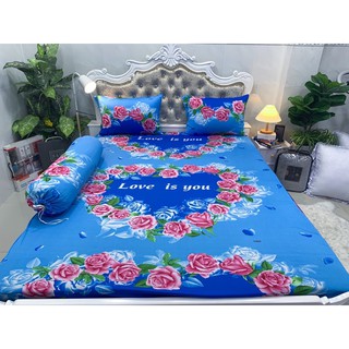 Bộ Drap Thun Hàn Quốc mát lạnh 4 món