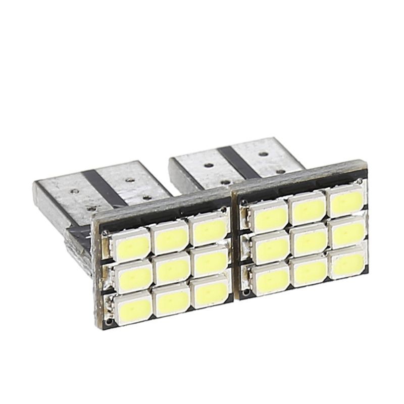 Bộ 2 đèn LED T10 194 168 W5W 9 SMD 3528 trang trí nội thất xe hơi