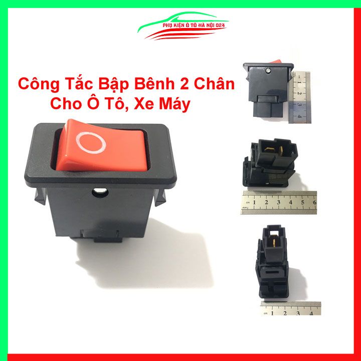 Công tắc bập bênh giắc cắm 2 chân cho ô tô, xe máy chế các loại