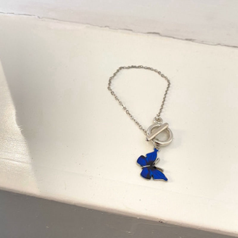 Vòng Cổ Gắn Mặt Hình Bươm Bướm Độc Đáo Cá Tính Phong Cách Hàn Quốc