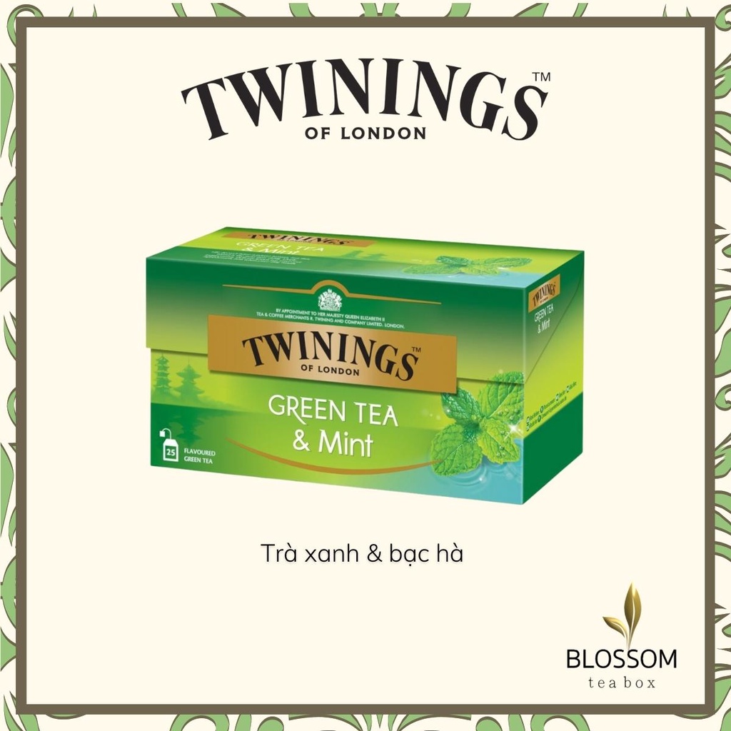 Trà Twinings Green tea & mint - trà xanh bạc hà