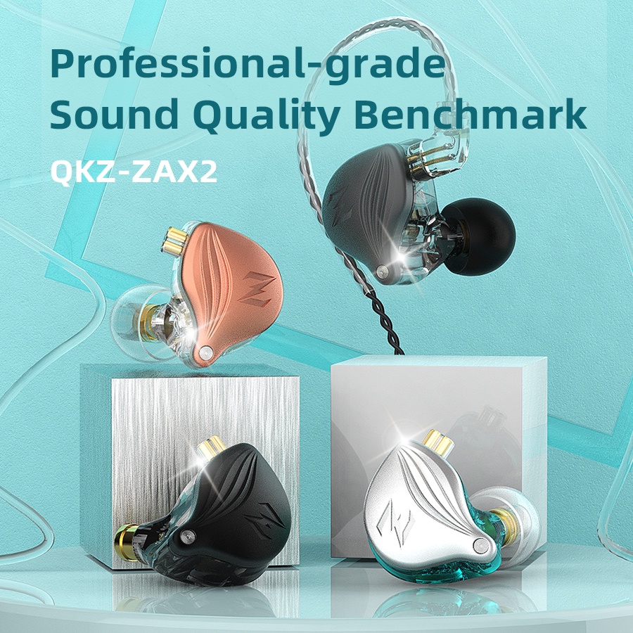 Tai Nghe Nhét Tai Qkz ZAX2 1DD HIFI Bass Chống Ồn Bằng Kim Loại Chất Lượng Cao
