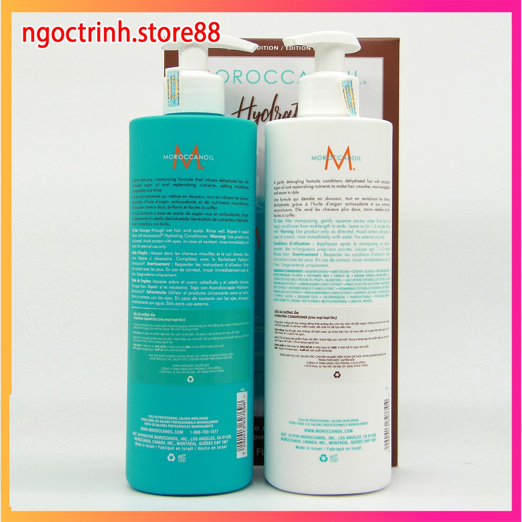 Dầu Gội Dầu Xả Dưỡng Ẩm Phục Hồi MOROCCANOIL 500ml