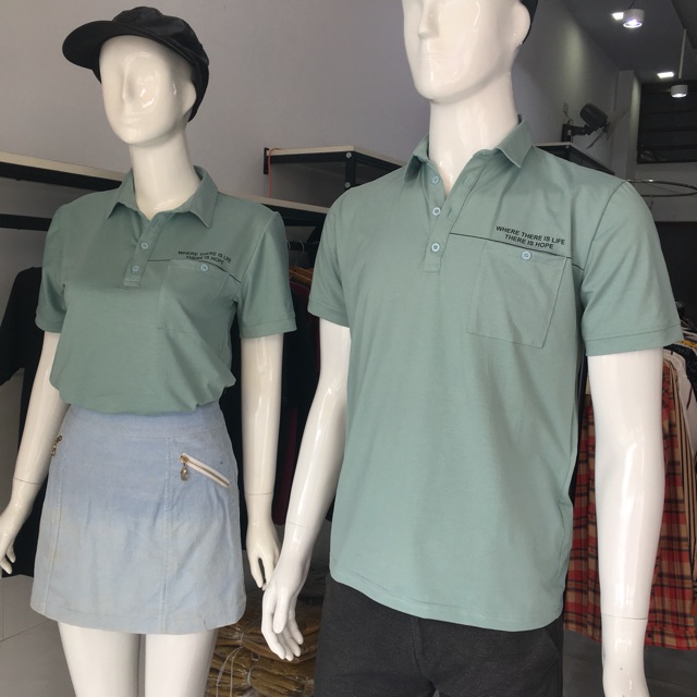Áo Đôi Nam Nữ Đẹp Vải Thun Co Dãn 4 Chiều Áo polo Ngắn Tay