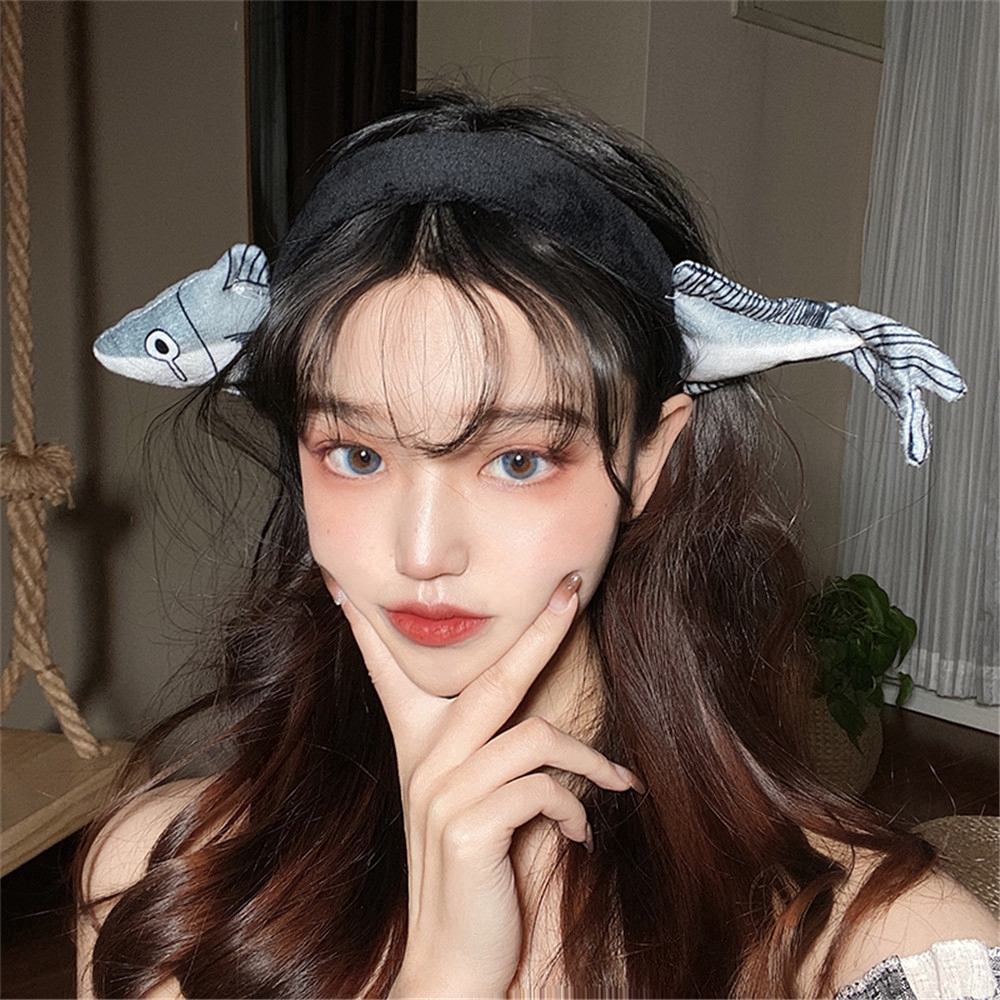 Băng đô cài tóc hình cà rốt/cá đáng yêu cho bé gái