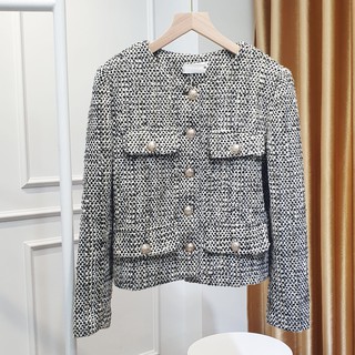 Áo khoác dạ tweed CN