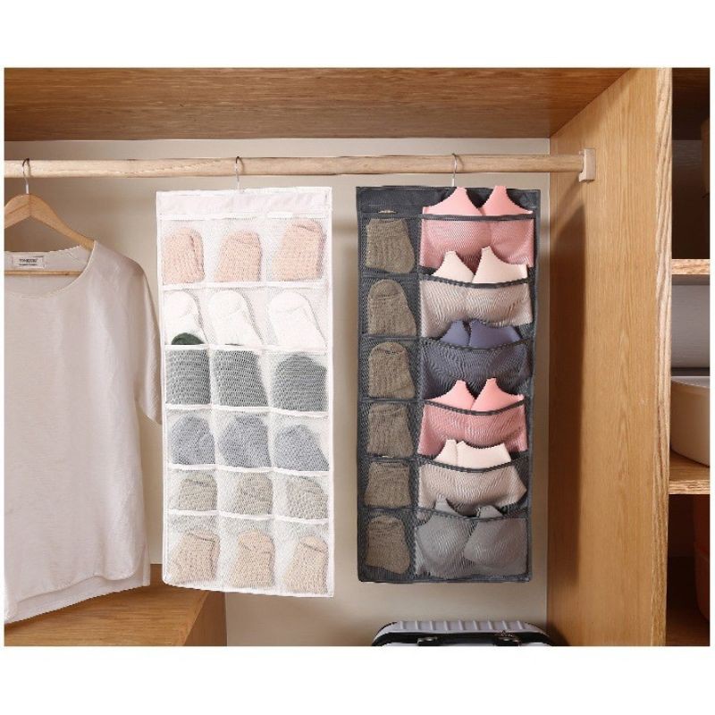 Túi treo đồ lót, vớ 2 mặt 30 ngăn