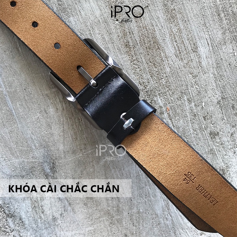 Thắt lưng nam da bò nguyên tấm cao cấp thương hiệu IPRO TL76