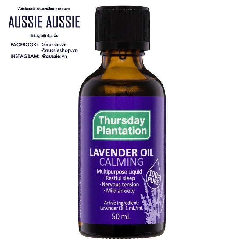Tinh dầu oải hương Úc nguyên chất 100% Thursday Plantation Lavender Oil 25ml 50ml aussie.vn