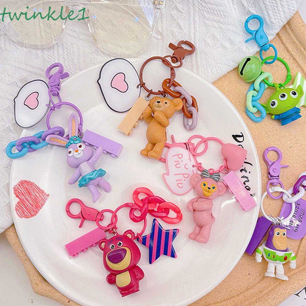 Móc Khóa Hoạt Hình Lấp Lánh Dễ Thương ​Móc Khóa Unisex Xinh Xắn Chất Lượng