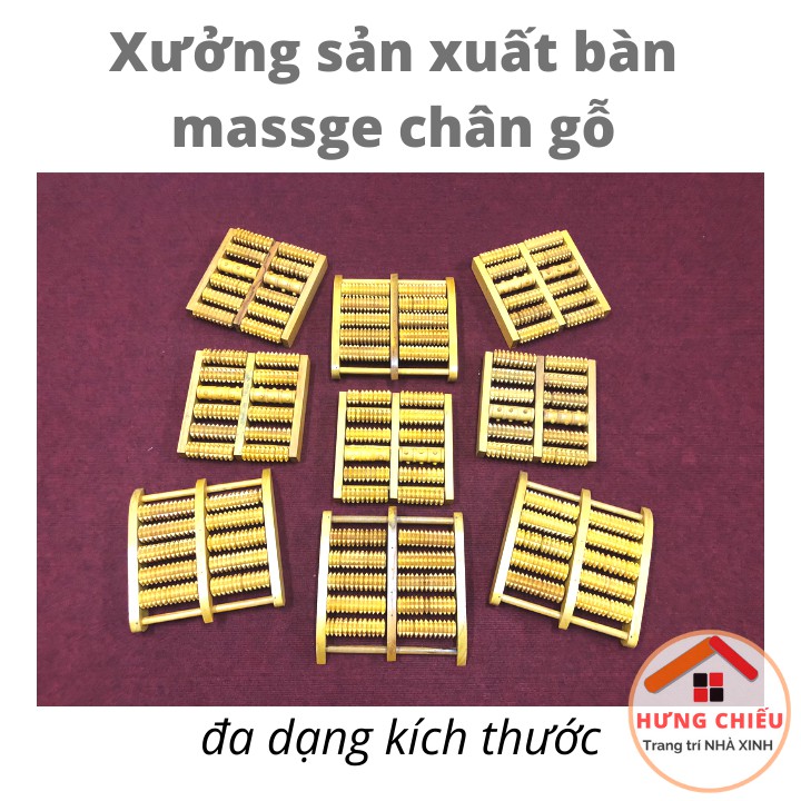 Bàn lăn massage chân, masa gỗ