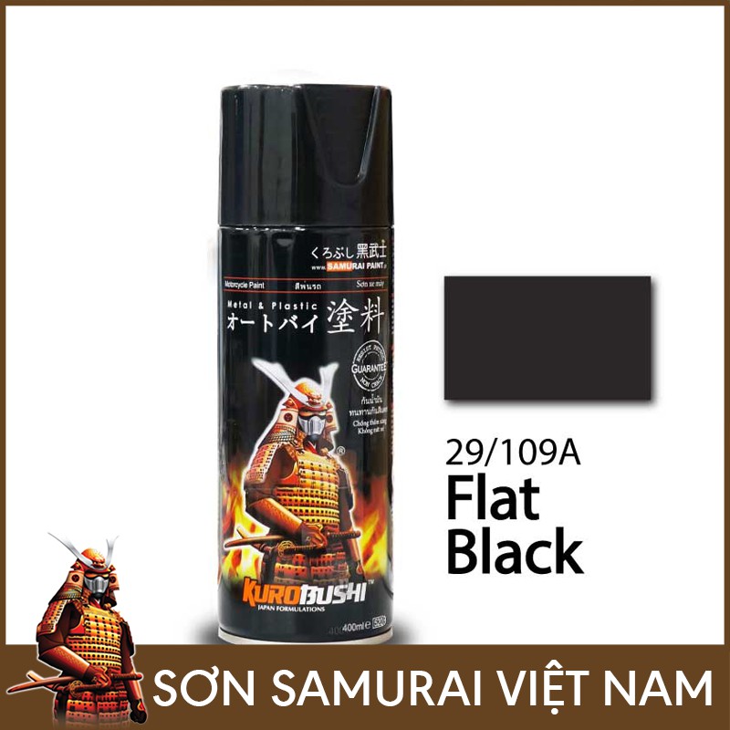 Combo sơn Samurai màu đen mờ 109A