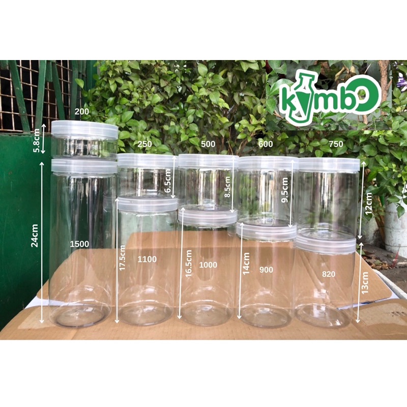Hủ pet nắp nhựa trong 200ml 250ml 500ml 600ml 700ml 820ml 900ml 1000ml 1100ml 1500ml giá đã kèm seal hoặc lót chống tràn