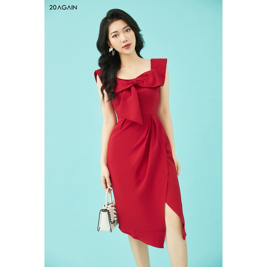 Đầm Ôm Bèo Nơ Vai 20AGAIN DOA0977 | BigBuy360 - bigbuy360.vn