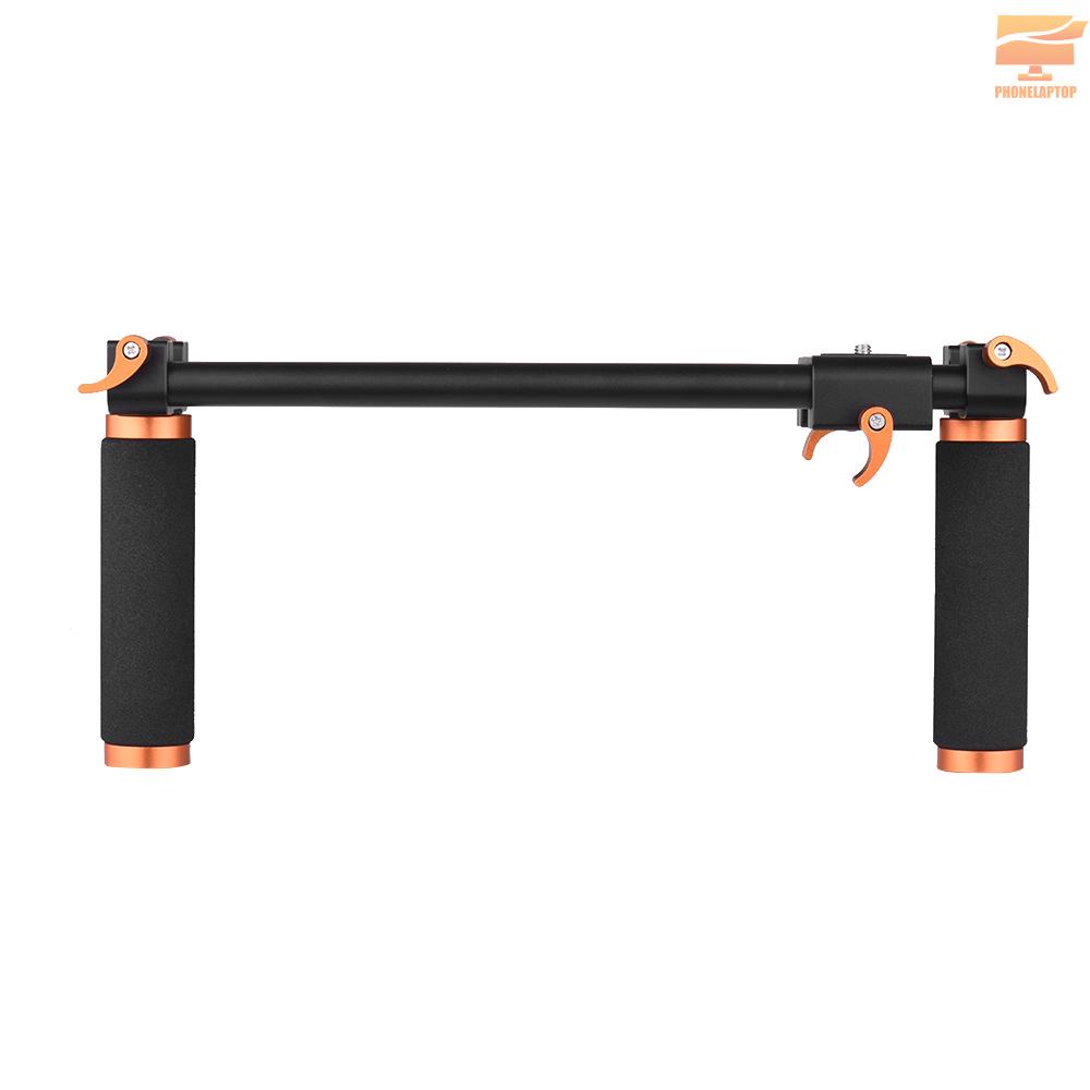 Lapt Andoer Dual Handheld Grip Bracket Kit Gimbal 1/4 Inch Screw Mounts Extended Handle for Zhiyun Feiyu Stabilizer