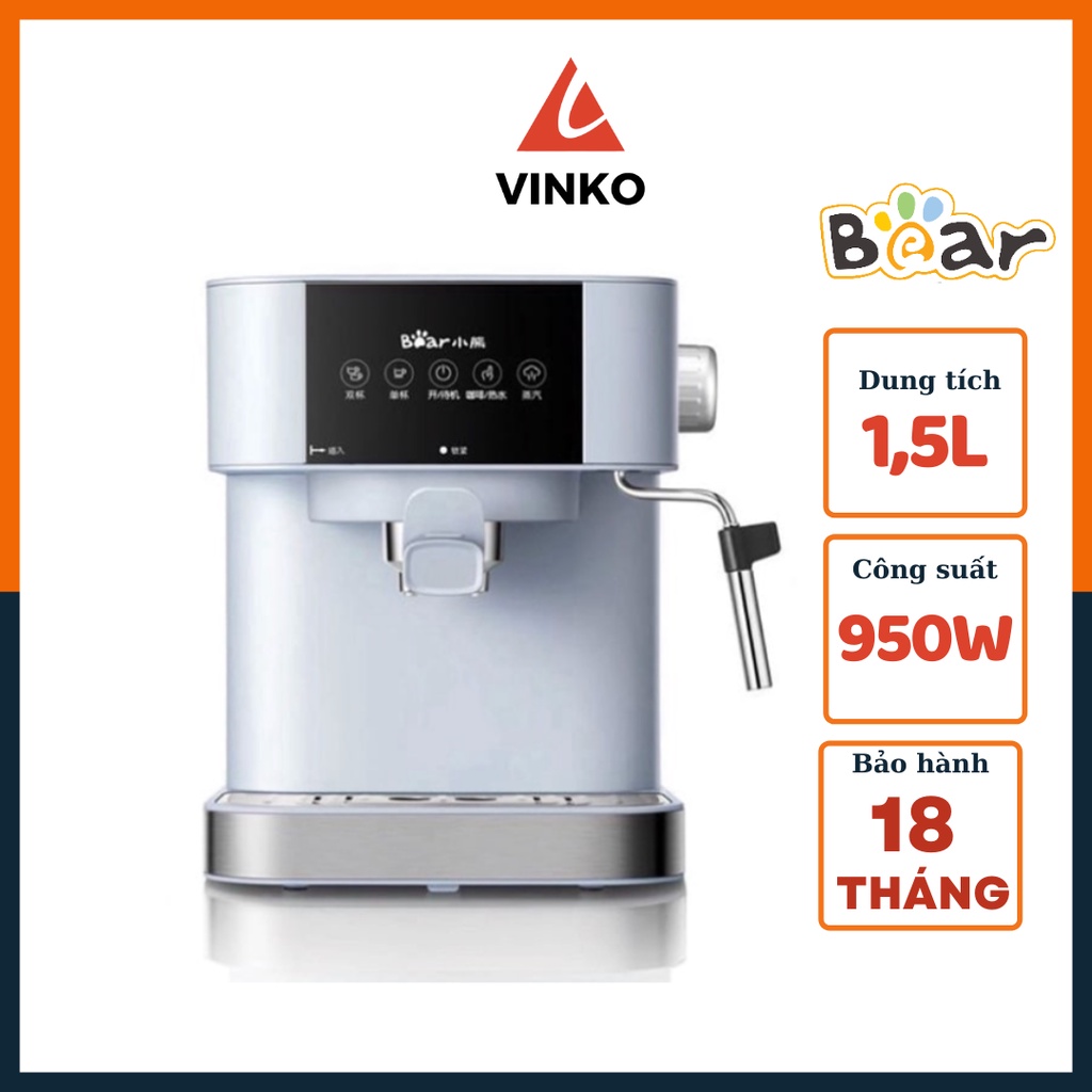 Máy pha cafe espresso Bear tự động, Máy pha cà phê Bear  bảo hành 18 tháng chính hãng - CF-B15V1