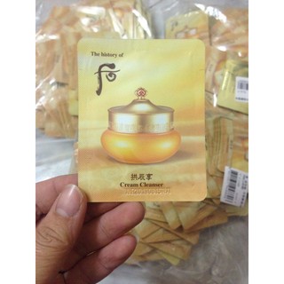 30 gói  Kem tẩy trang Whoo vàng Cream Cleanser