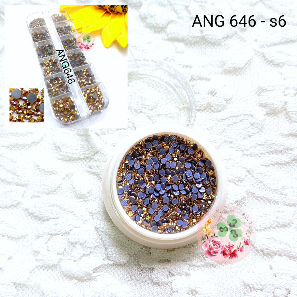 Đá nail - Mã ANG Size 6. Đá Chân Lưới đính trang trí móng siêu lấp lánh.