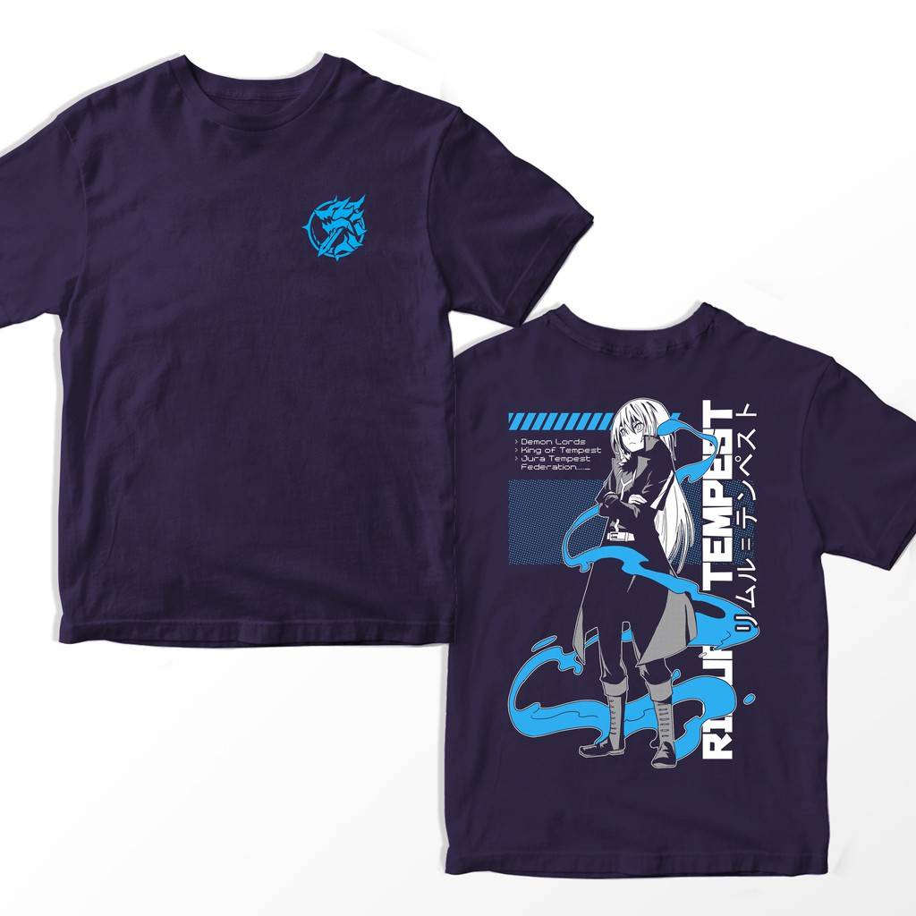 Áo Thun Thể Thao Unisex Dáng Rộng Tay Ngắn In Hình Anime Time I Got Reincarnated as a Slime Rimuru Đơn Giản