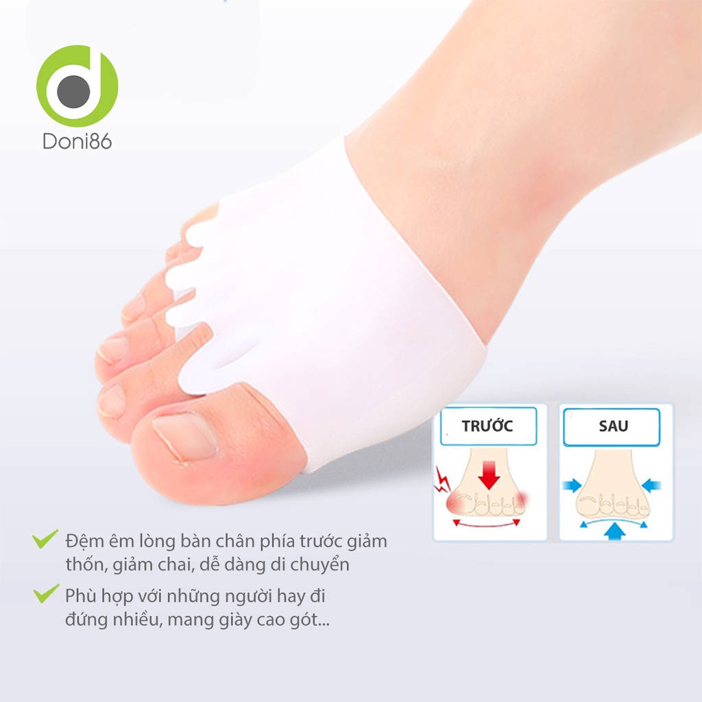 Vớ silicone định hình các khớp ngón chân giảm tình trạng ma sát, hạn chế chống trầy, chai sần, đau thốn - Doni - DOPK276